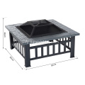 Square Table Backyard Outdoor Firepit